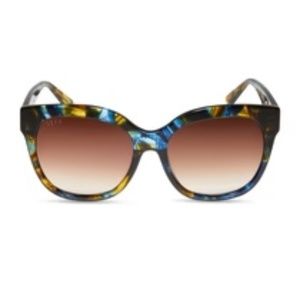 DIFF Maya Oversized Glacial Tortoise Brown Gradient Sunglasses